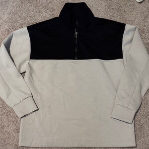 Elie Tahari Men's Two-Tone Zip-Up Sweater